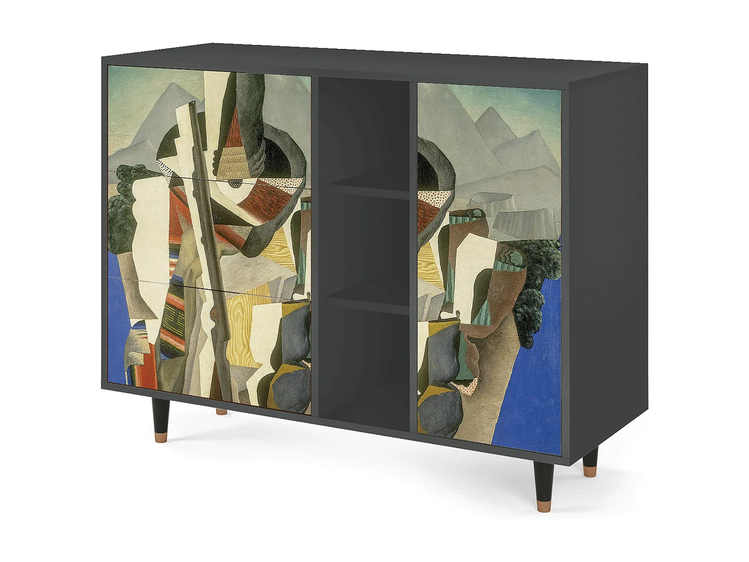 Buffet - 125x98x48 cm - BS2 - The Cubist Paintings , Anthracite