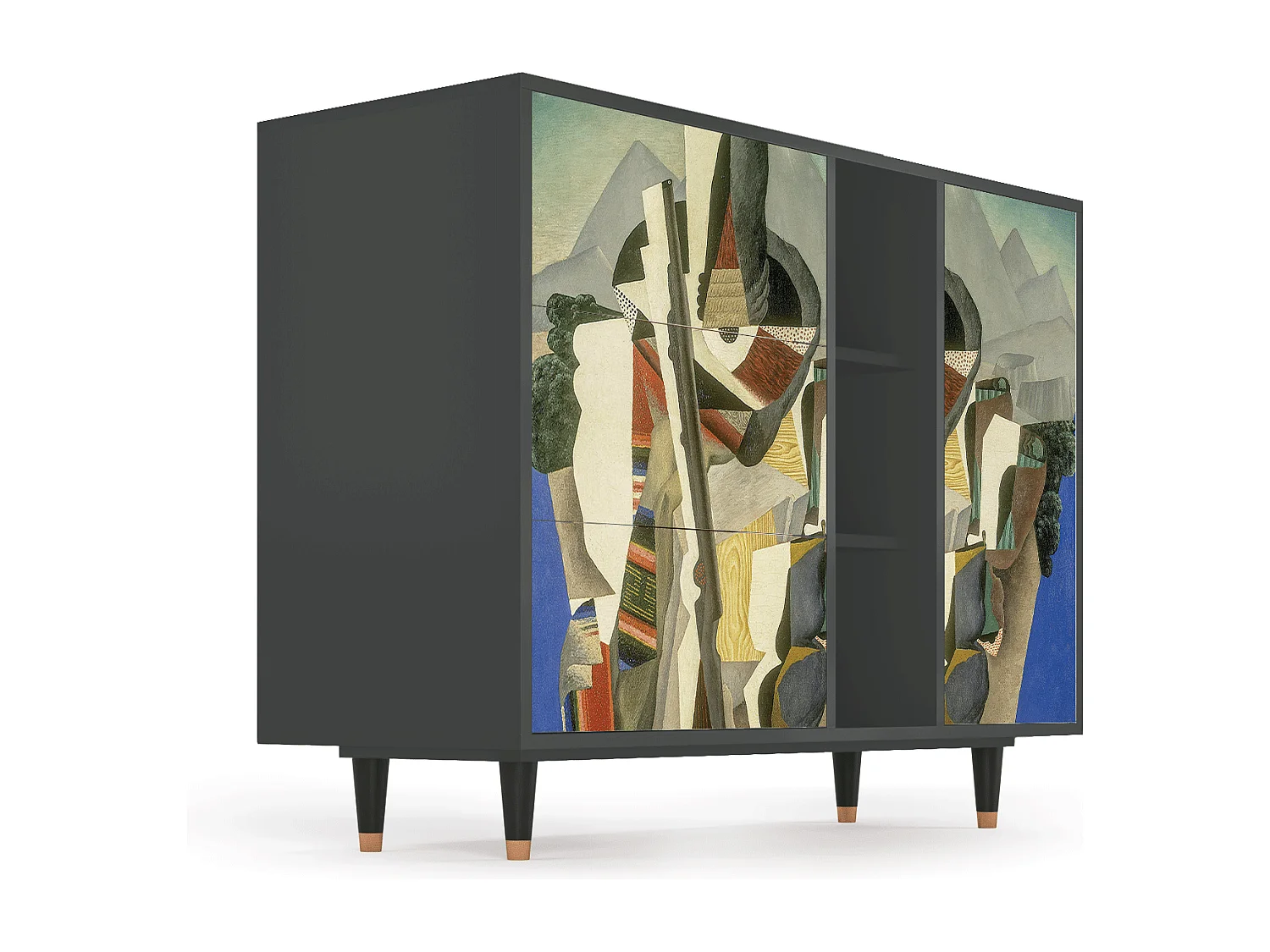 Buffet - 125x98x48 cm - BS2 - The Cubist Paintings , Anthracite