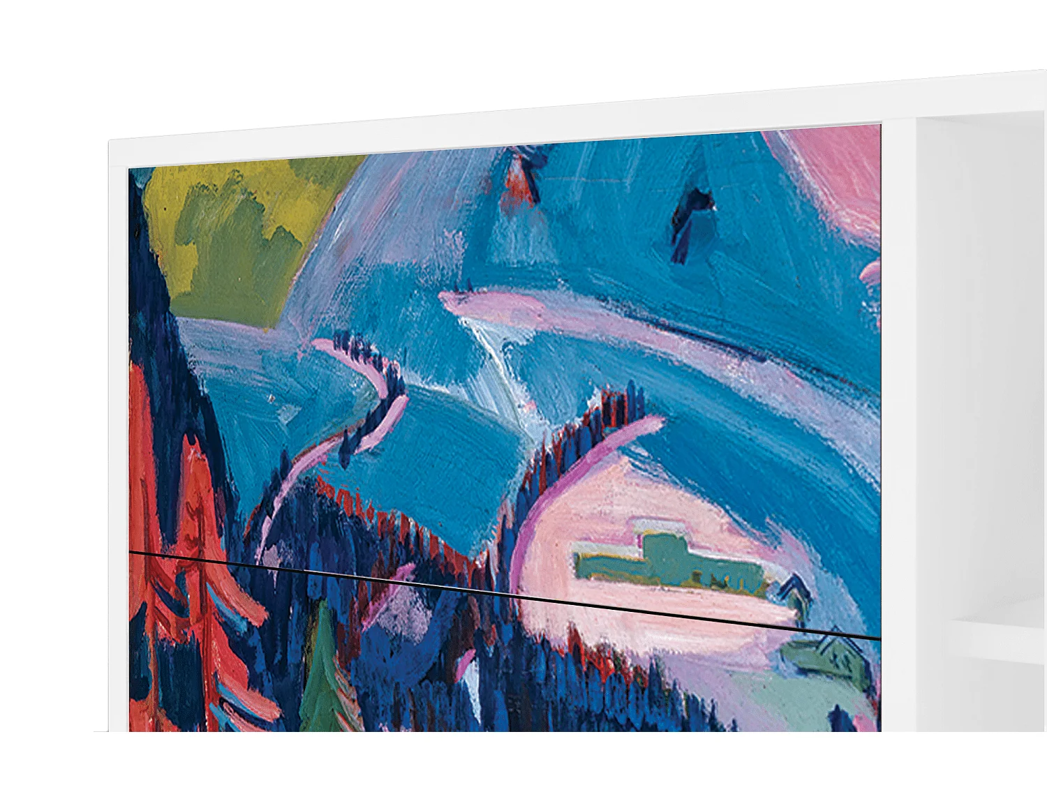 Buffet - 125x98x48 cm - BS2 - Davos Winter, Blanc