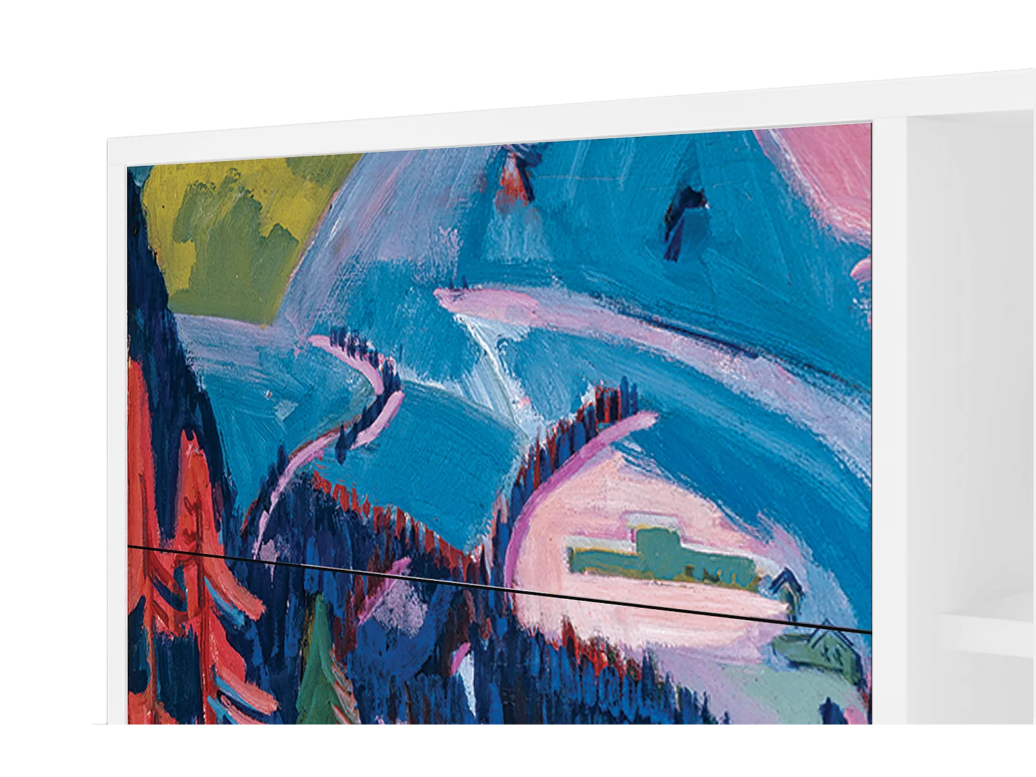 Buffet - 125x98x48 cm - BS2 - Davos Winter, Blanc