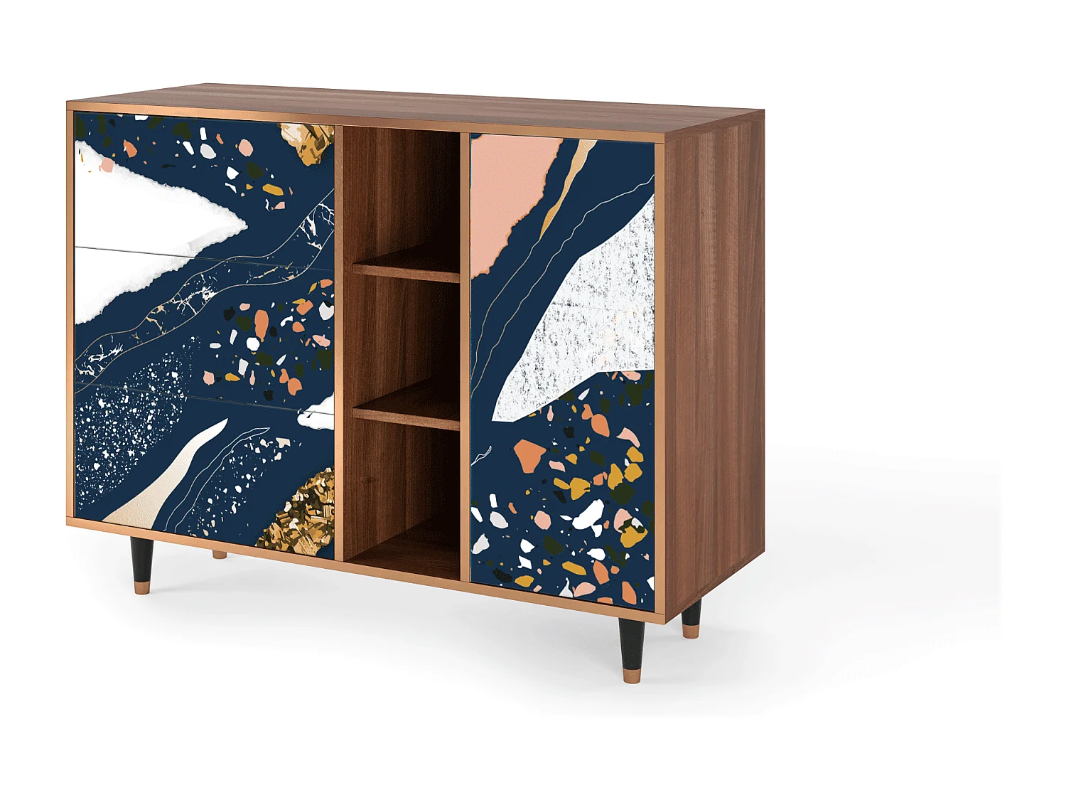 Aparador - 125x98x48 cm - BS2 - Nude Iceberg, Nogal