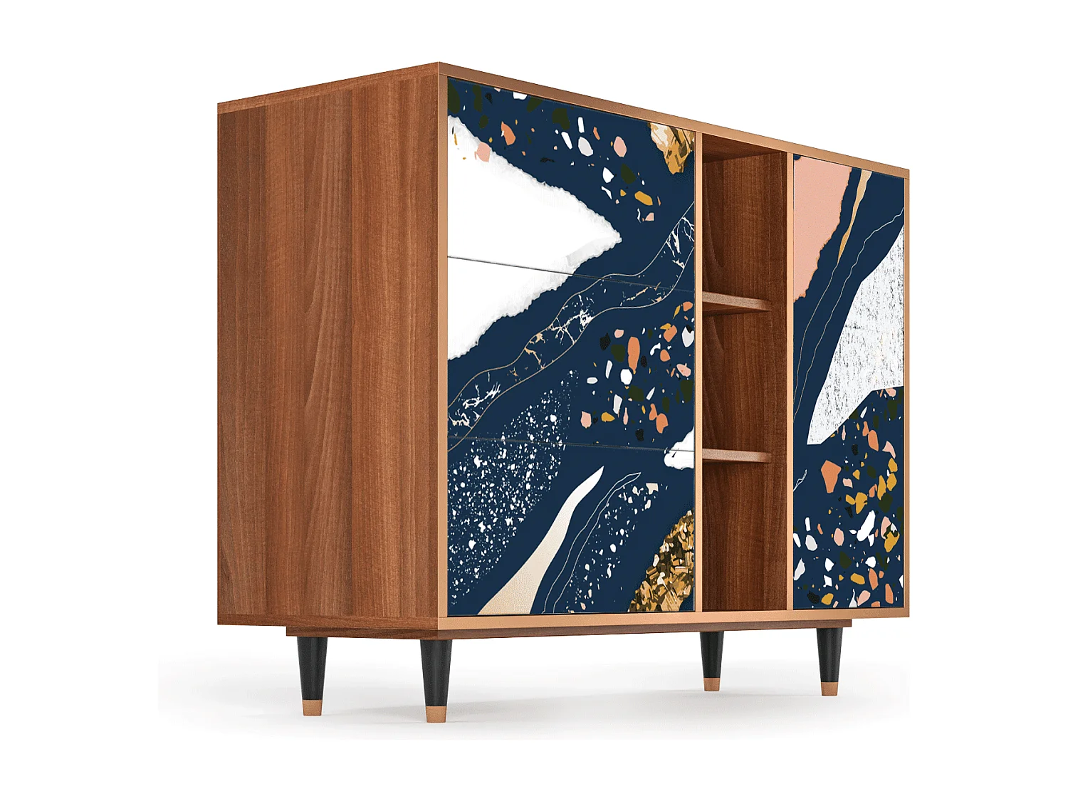 Aparador - 125x98x48 cm - BS2 - Nude Iceberg, Nogal