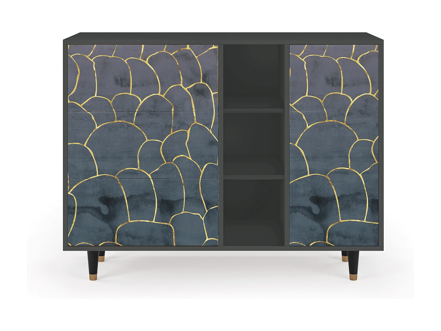 Credenza - 125x98x48 cm - BS2 - Blue Lagoon, Antracite