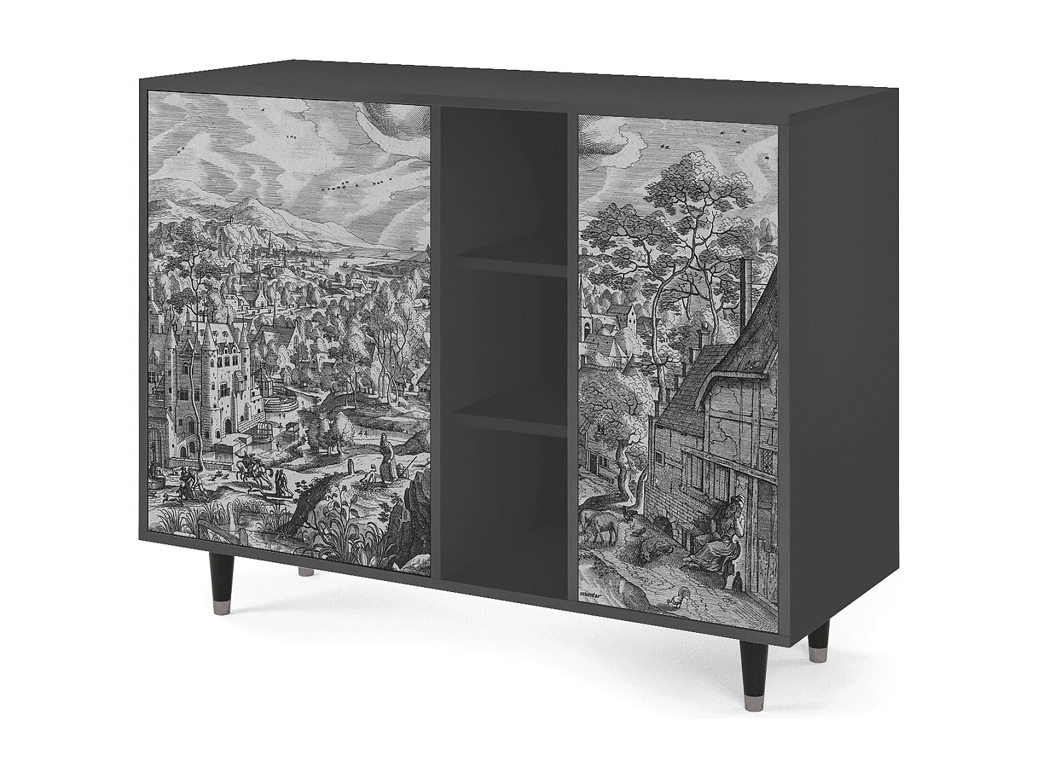 Credenza - 125x98x48 cm - BS2 - Bird Dropping, Antracite