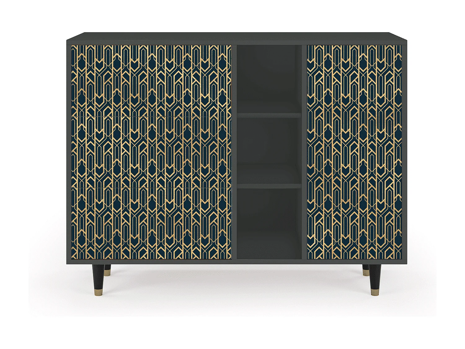 Buffet - 125x98x48 cm - BS2 - Golden Empire, Anthracite