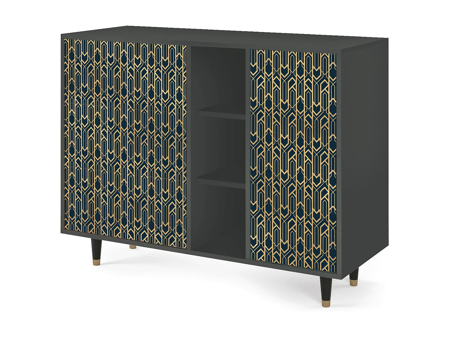 Buffet - 125x98x48 cm - BS2 - Golden Empire, Anthracite