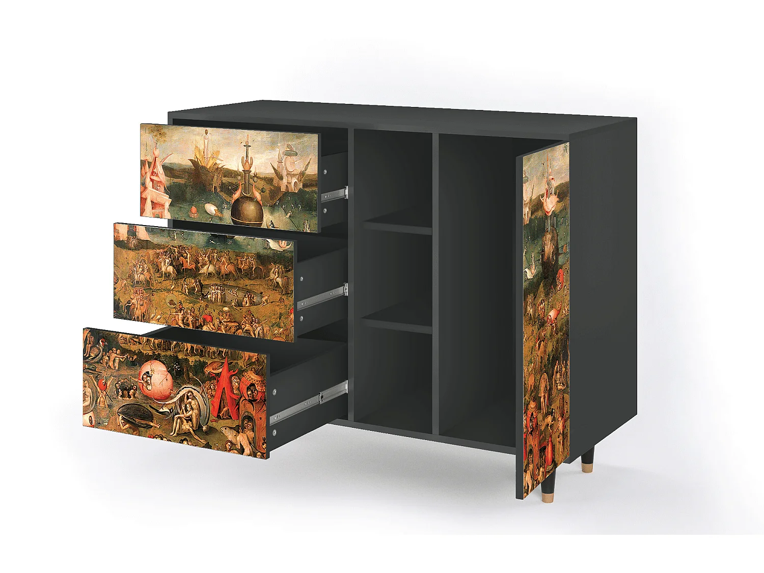 Buffet - 125x98x48 cm - BS2 - Garden of Delights , Anthracite