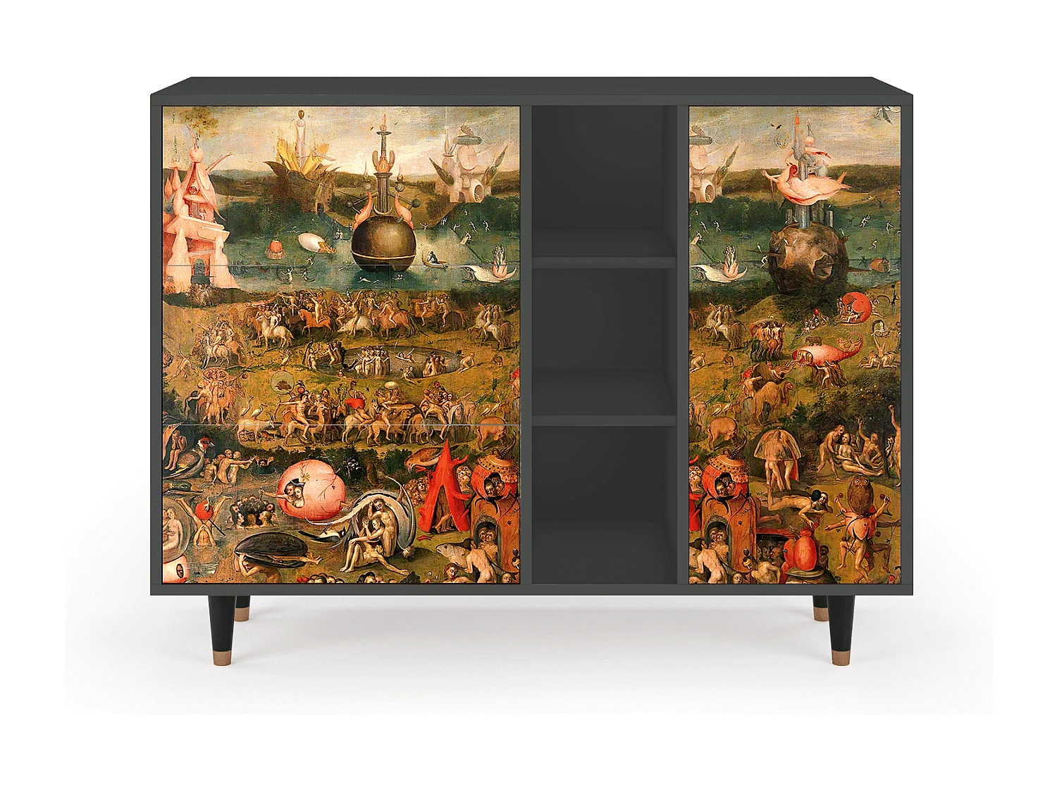 Kredens - 125x98x48 cm - BS2 - Garden of Delights , Antracyt