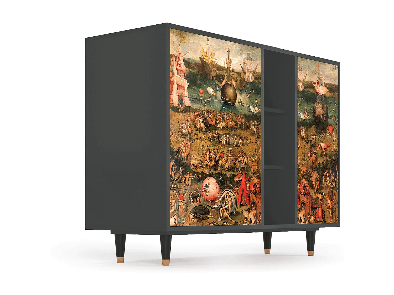 Kredens - 125x98x48 cm - BS2 - Garden of Delights , Antracyt