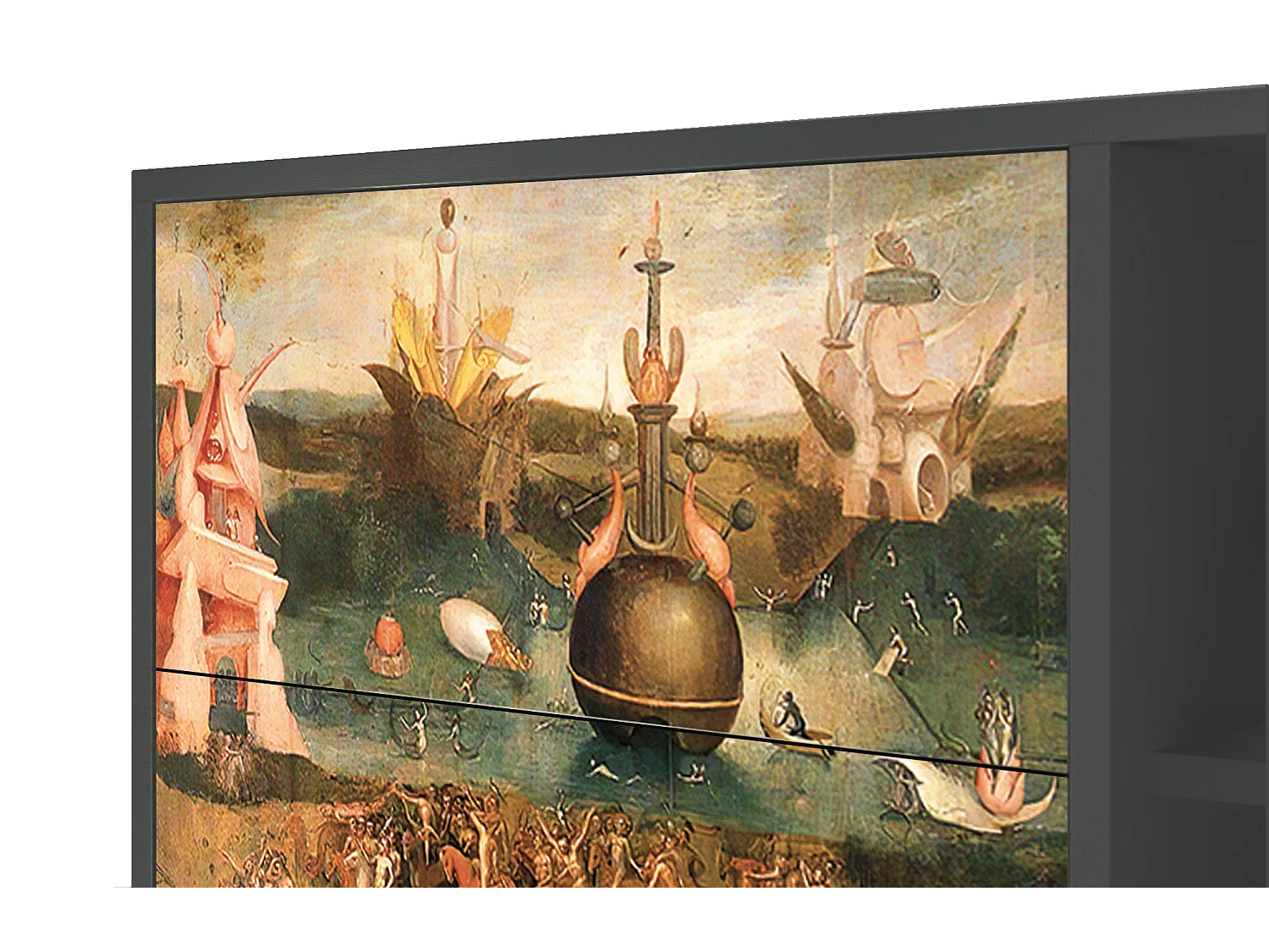 Kredens - 125x98x48 cm - BS2 - Garden of Delights , Antracyt