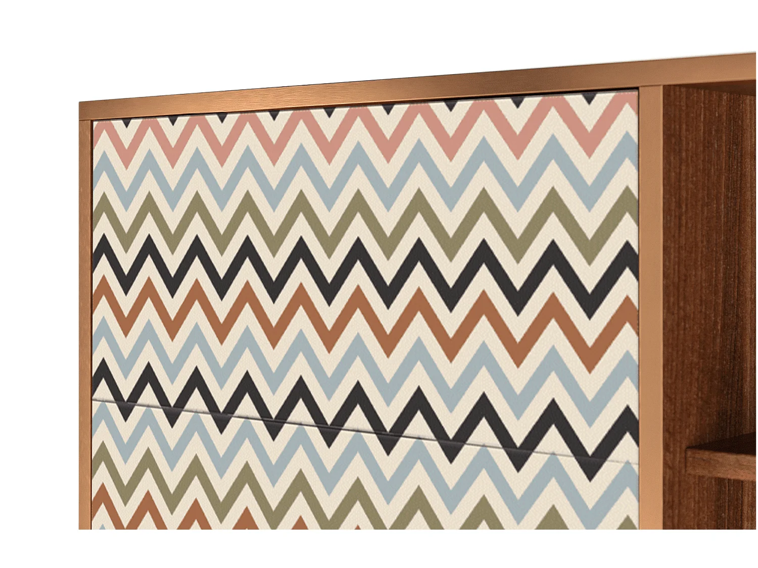 Dressoir - 125x98x48 cm - BS2 - Bright Ripple, Walnoot