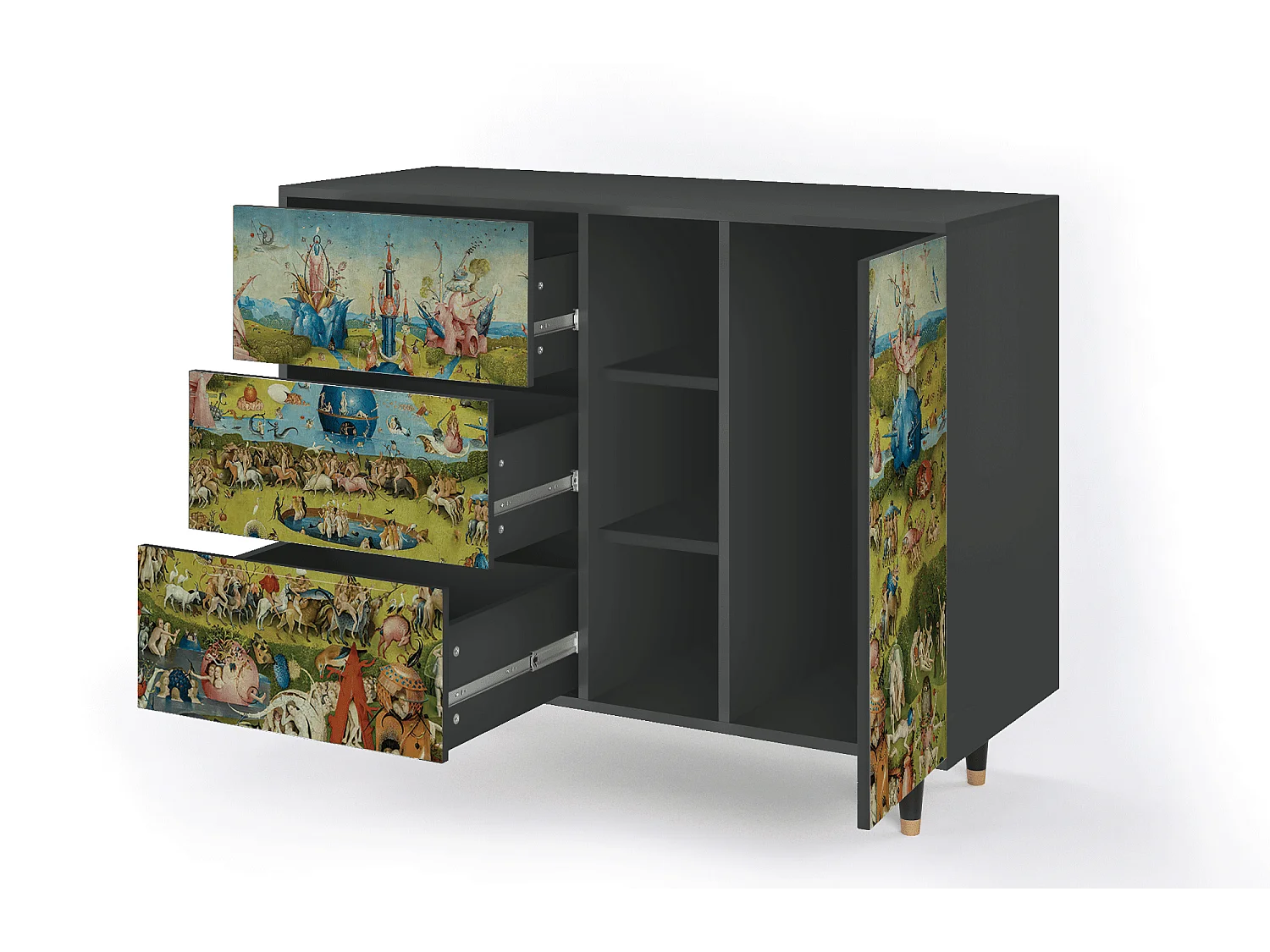 Kredens - 125x98x48 cm - BS2 - The Garden 2 by Bosch, Antracyt