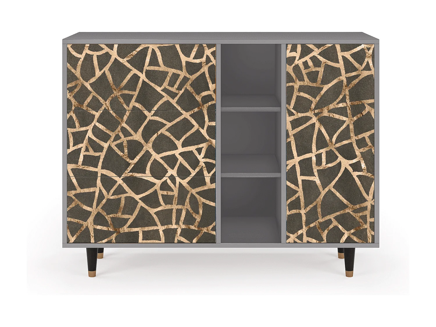 Buffet - 125x98x48 cm - BS2 - Enlarged Leaf, Gris