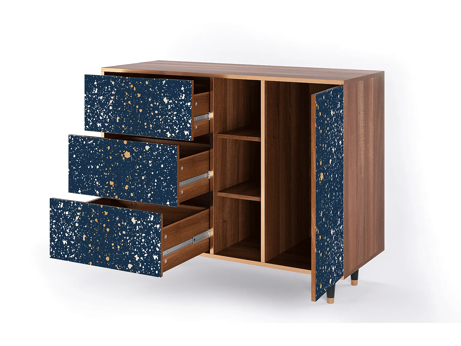 Buffet - 125x98x48 cm - BS2 - Starfall, Noyer