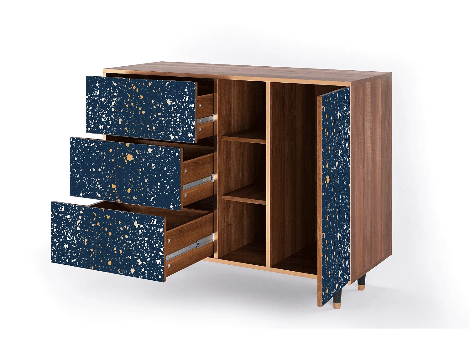 Buffet - 125x98x48 cm - BS2 - Starfall, Noyer