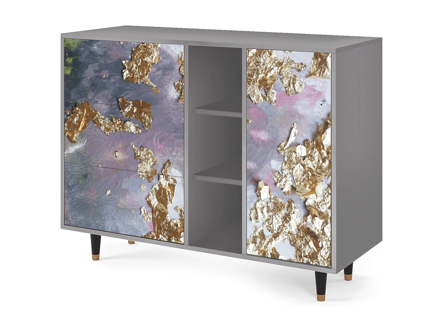 Buffet - 125x98x48 cm - BS2 - Planet Earth, Gris