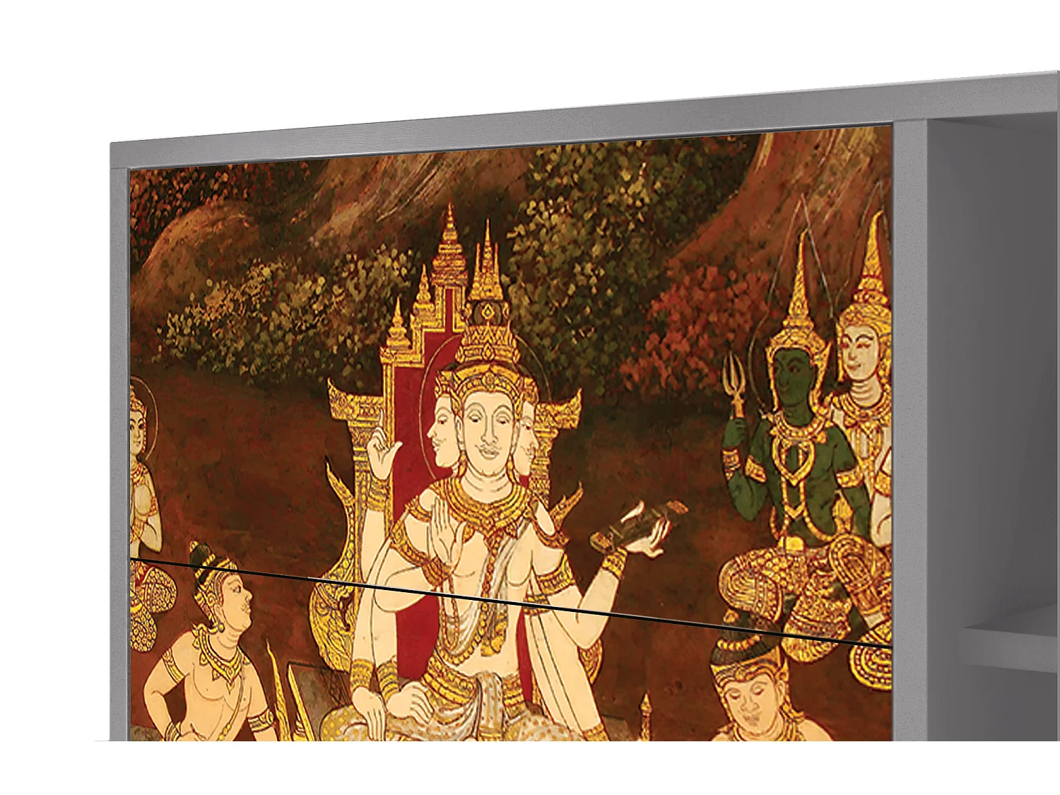 Buffet - 125x98x48 cm - BS2 - Malyavan, Gris