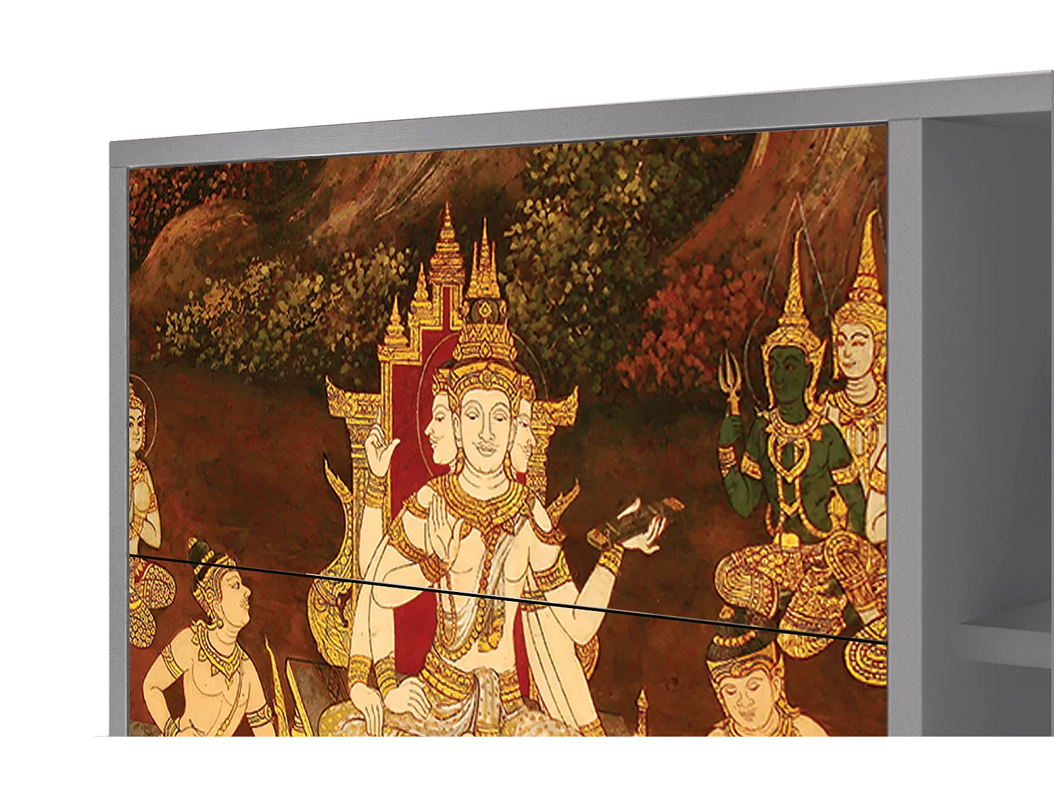 Buffet - 125x98x48 cm - BS2 - Malyavan, Gris