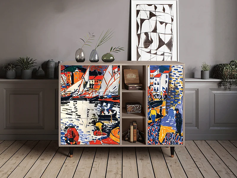 Aparador - 125x98x48 cm - BS2 - Le Séchage des voiles , Latte