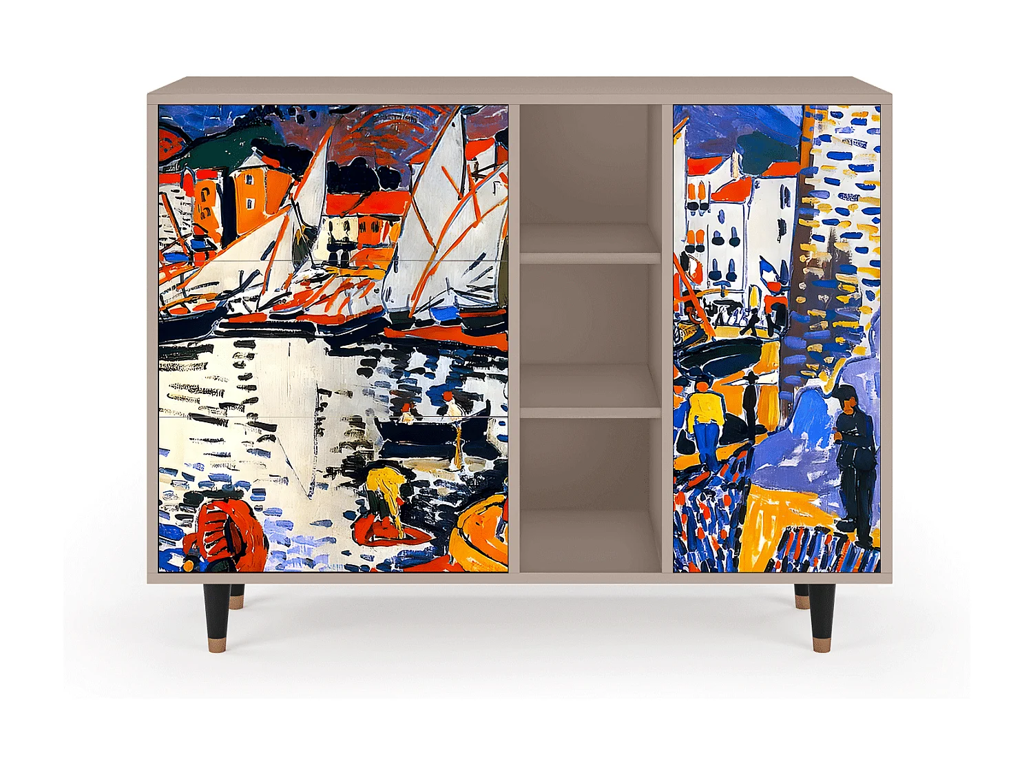 Aparador - 125x98x48 cm - BS2 - Le Séchage des voiles , Latte