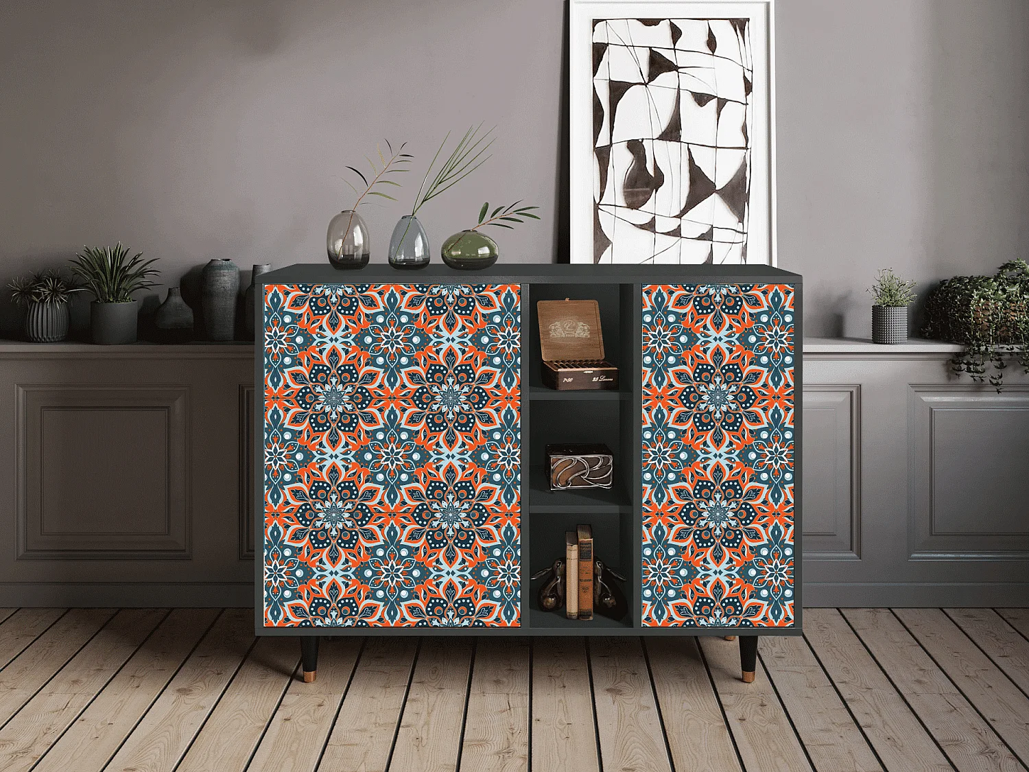 Buffet - 125x98x48 cm - BS2 - Fire Beetle, Anthracite