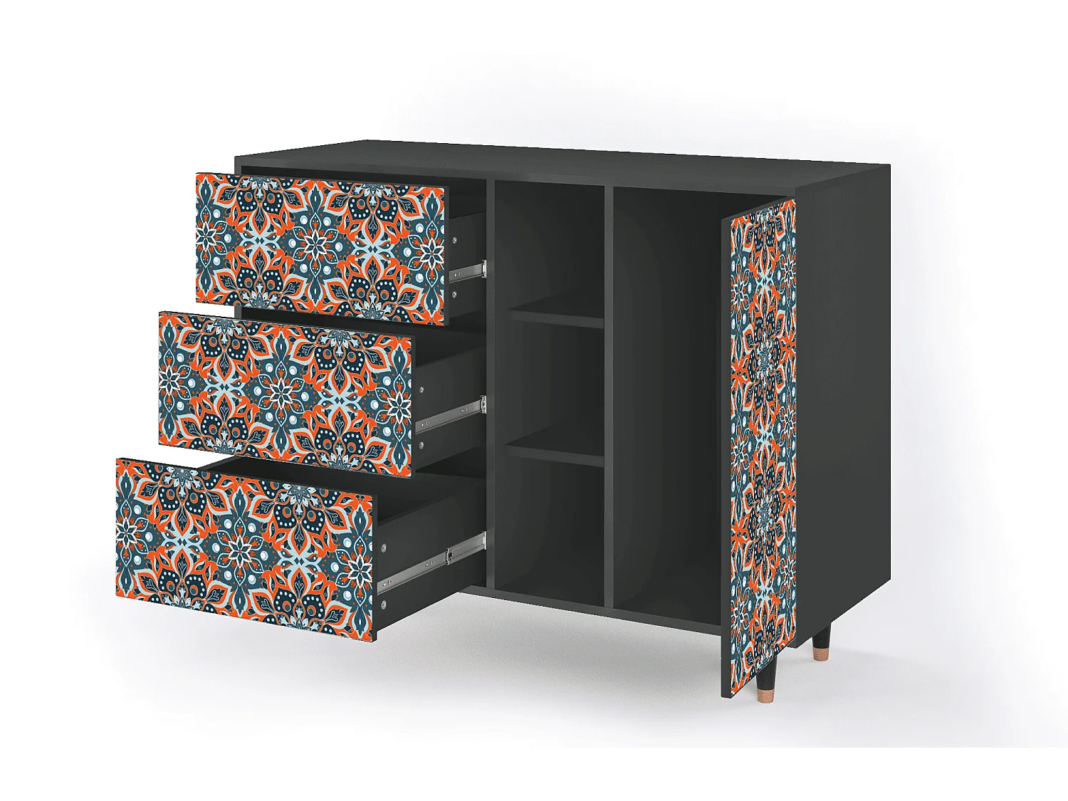 Buffet - 125x98x48 cm - BS2 - Fire Beetle, Anthracite