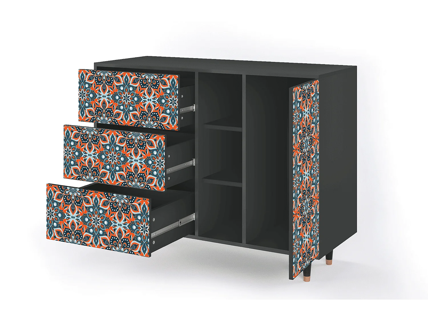 Buffet - 125x98x48 cm - BS2 - Fire Beetle, Anthracite