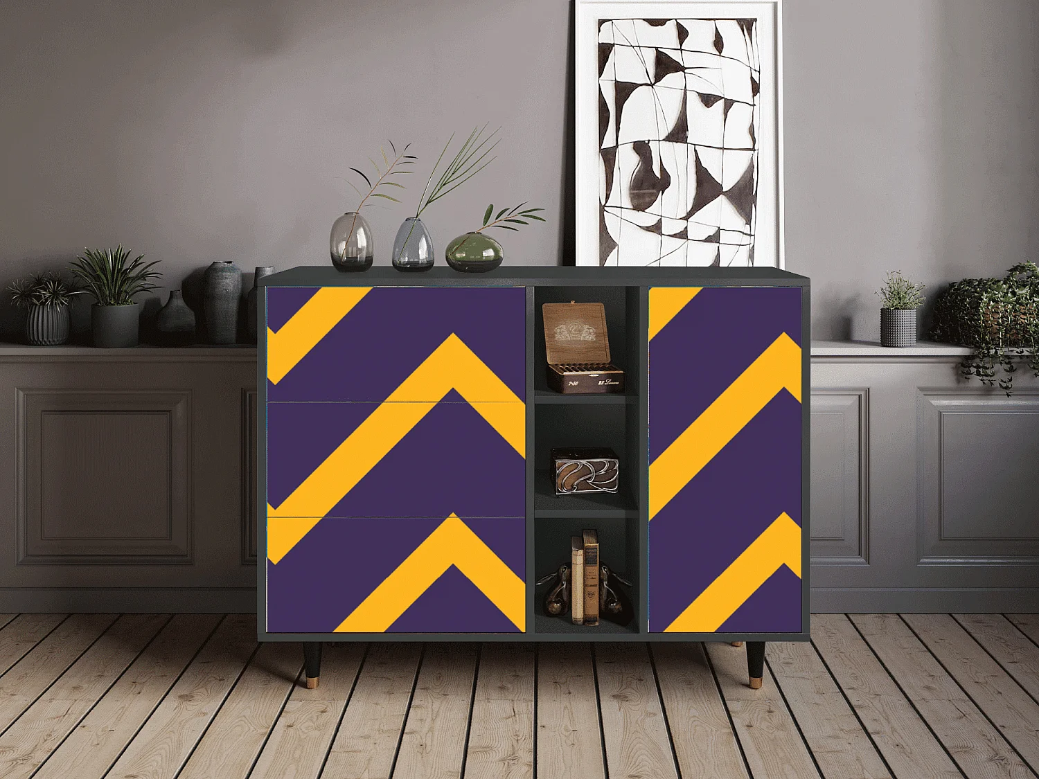 Buffet - 125x98x48 cm - BS2 - The Brightest Way, Anthracite