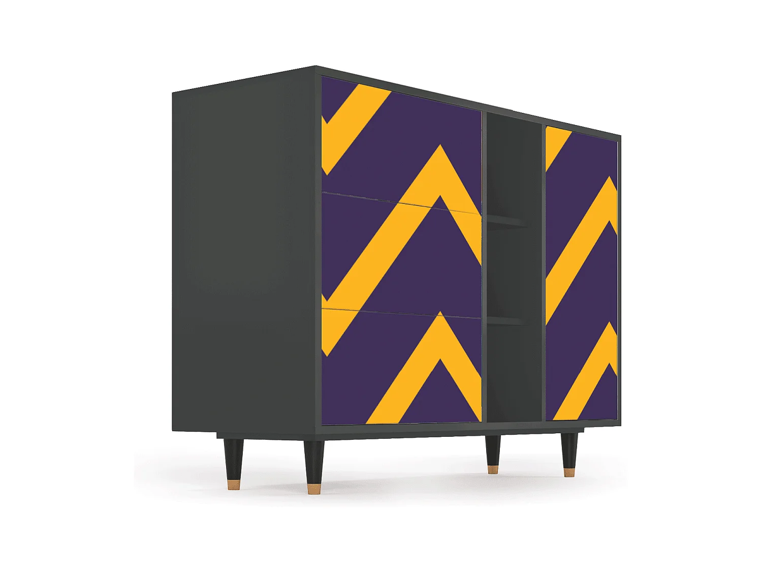 Buffet - 125x98x48 cm - BS2 - The Brightest Way, Anthracite