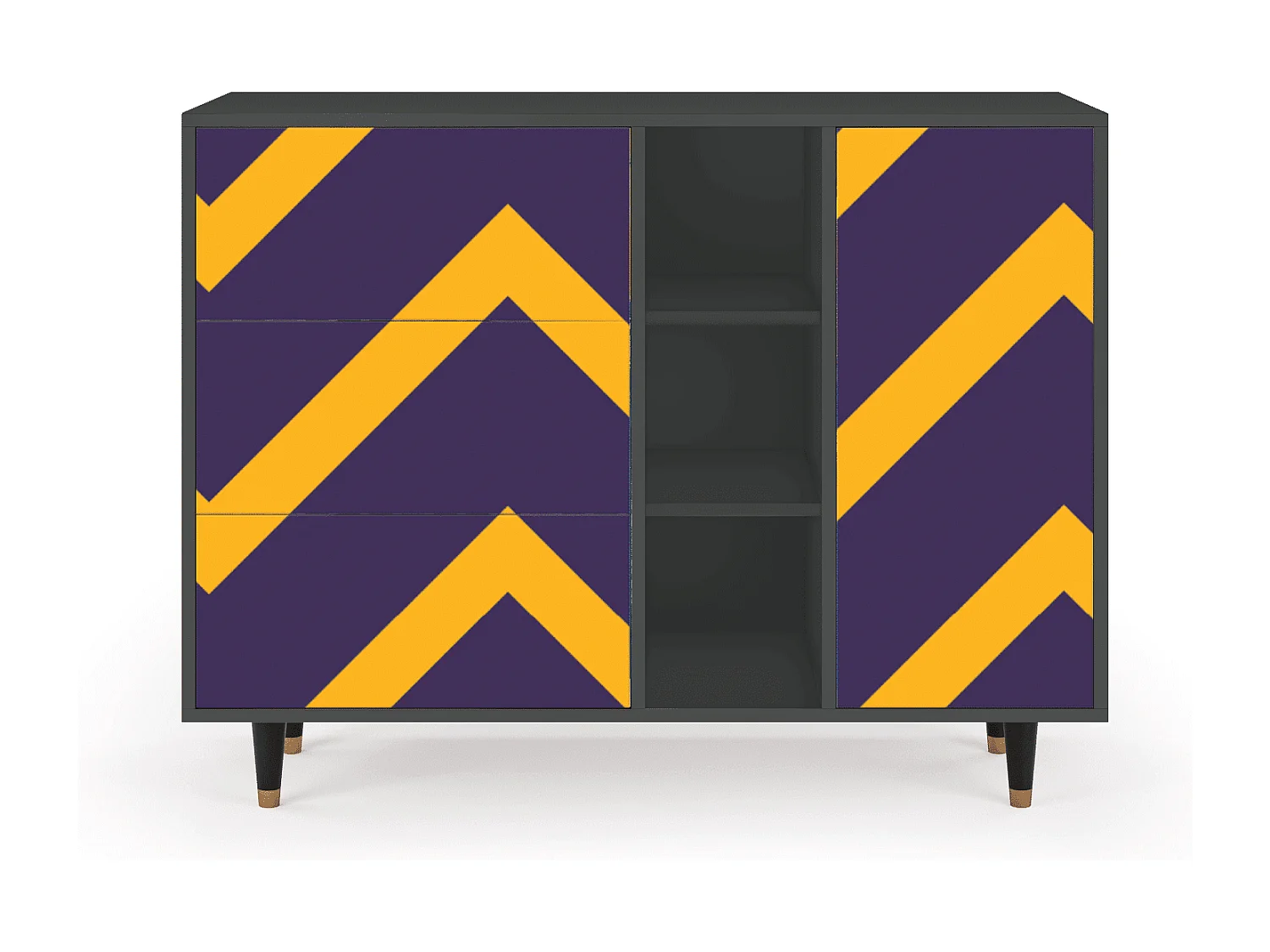 Aparador - 125x98x48 cm - BS2 - The Brightest Way, Antracita