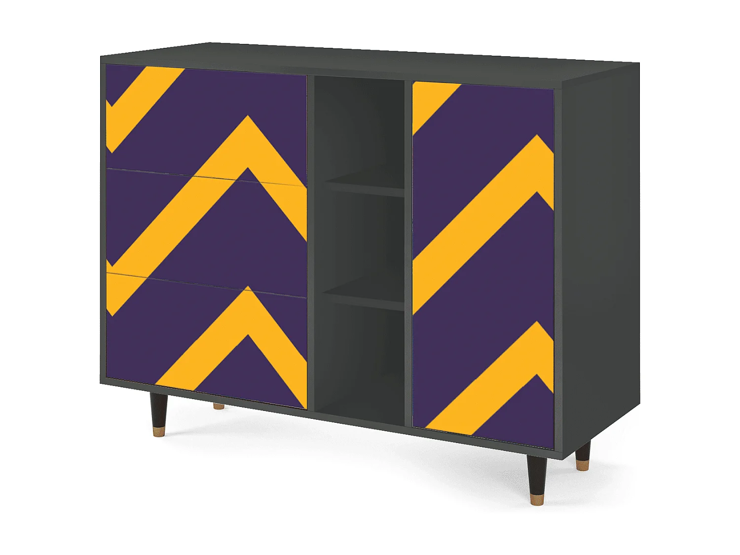 Aparador - 125x98x48 cm - BS2 - The Brightest Way, Antracita