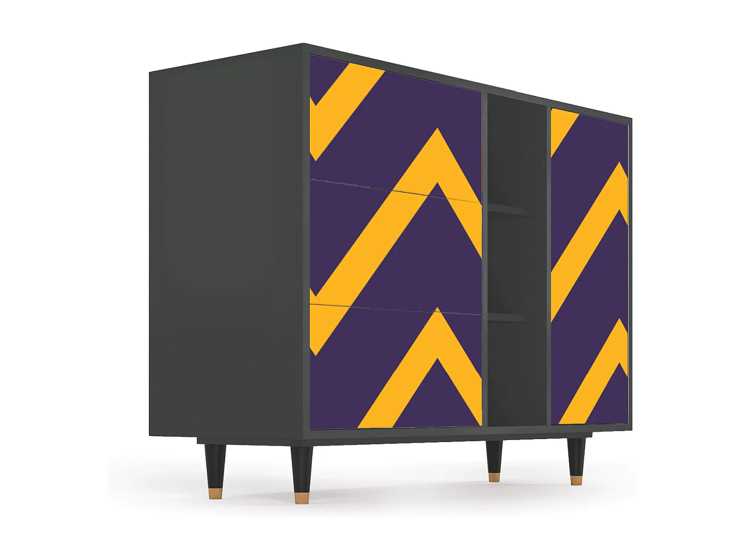 Buffet - 125x98x48 cm - BS2 - The Brightest Way, Anthracite