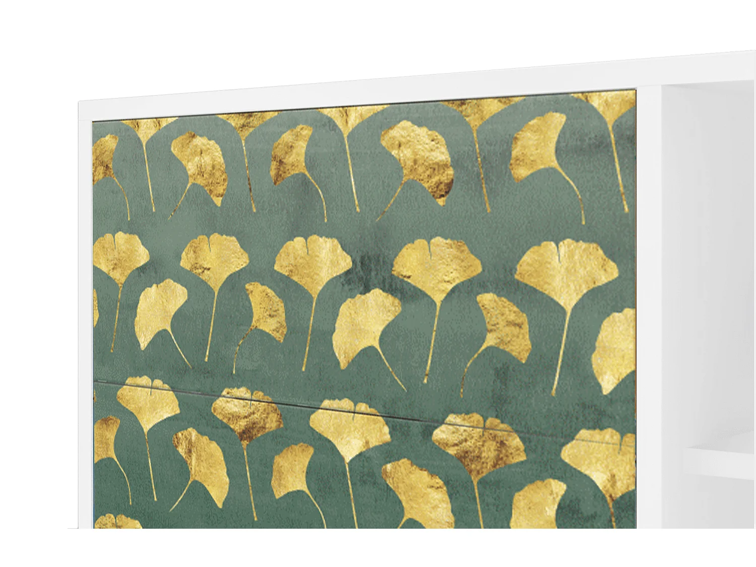 Credenza - 125x98x48 cm - BS2 - Gingko leaves, Bianco