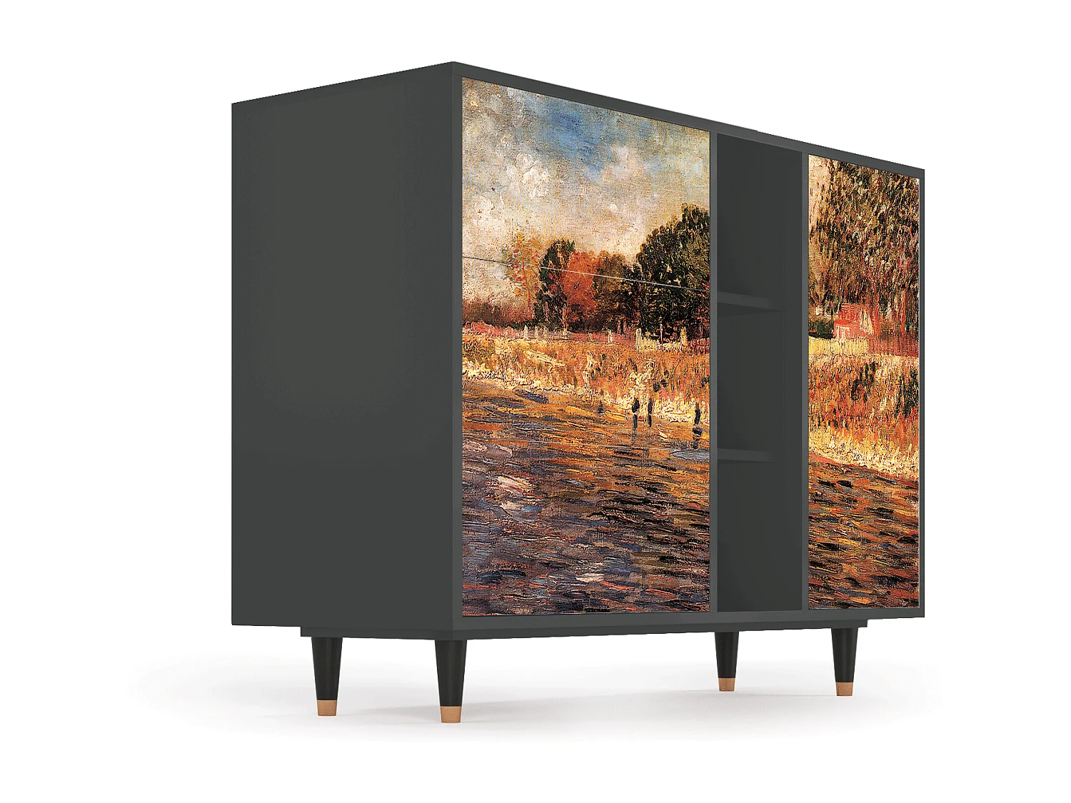 Dressoir - 125x98x48 cm - BS2 - The Banks, Antraciet