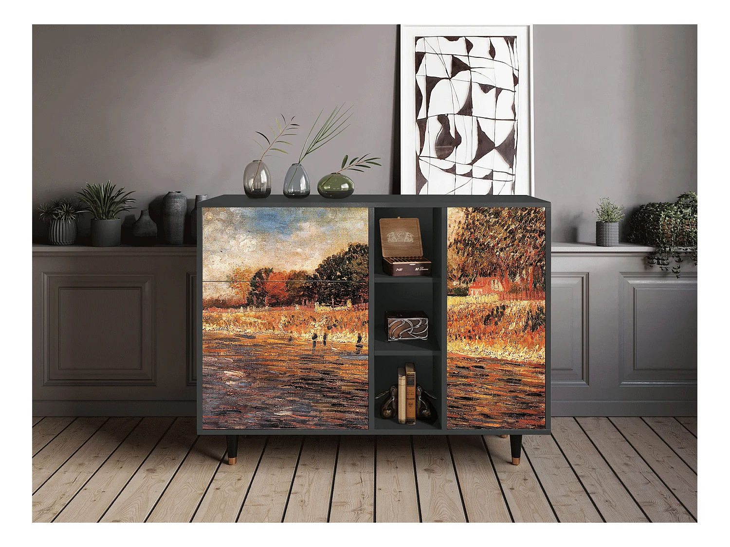 Buffet - 125x98x48 cm - BS2 - The Banks, Anthracite