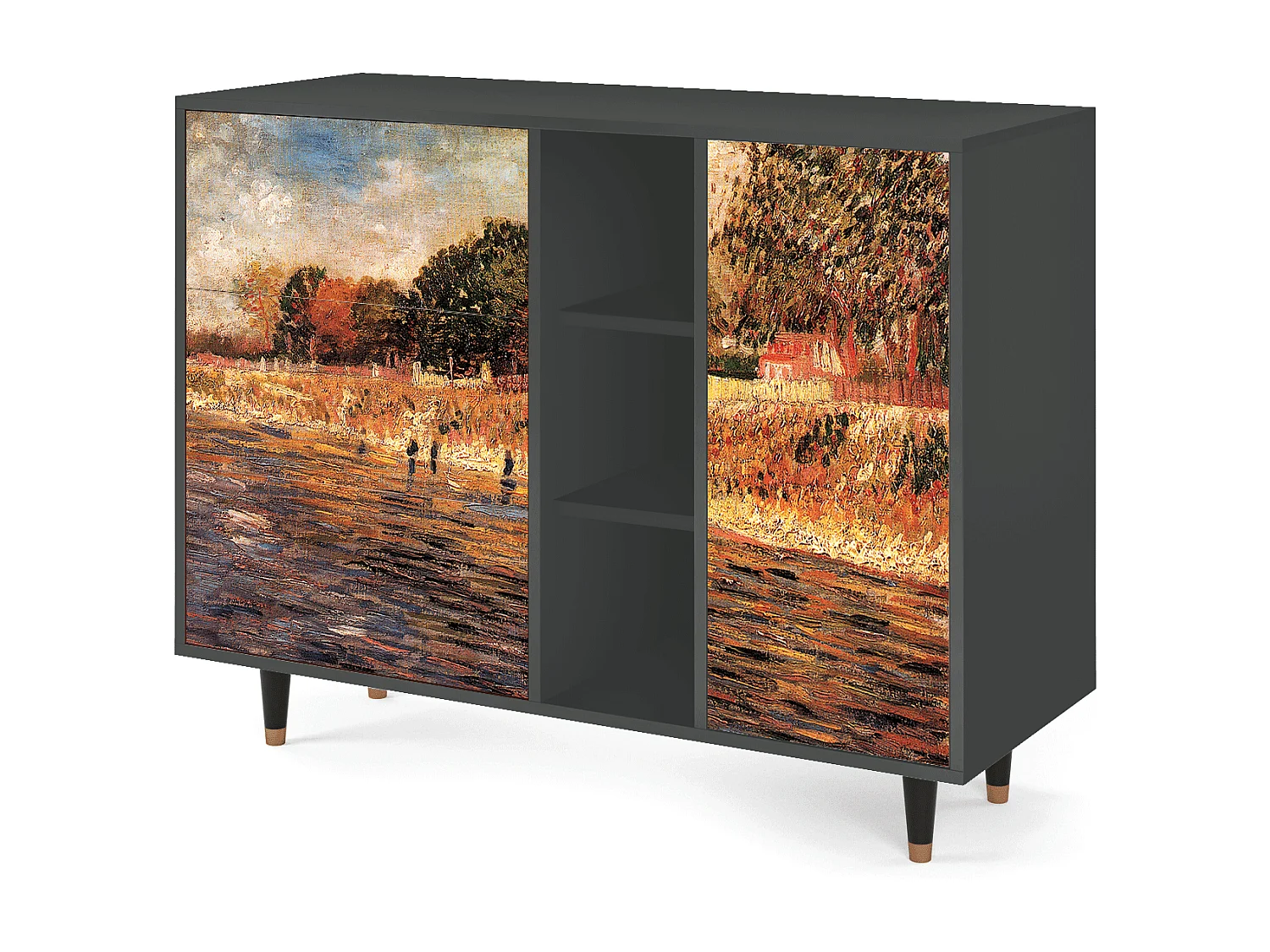 Aparador - 125x98x48 cm - BS2 - The Banks, Antracite