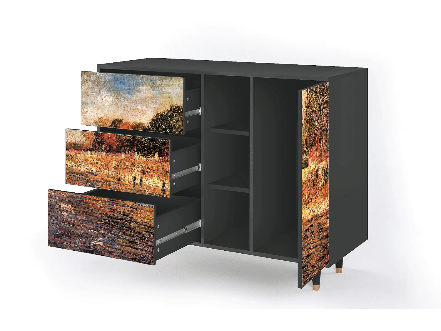 Credenza - 125x98x48 cm - BS2 - The Banks, Antracite