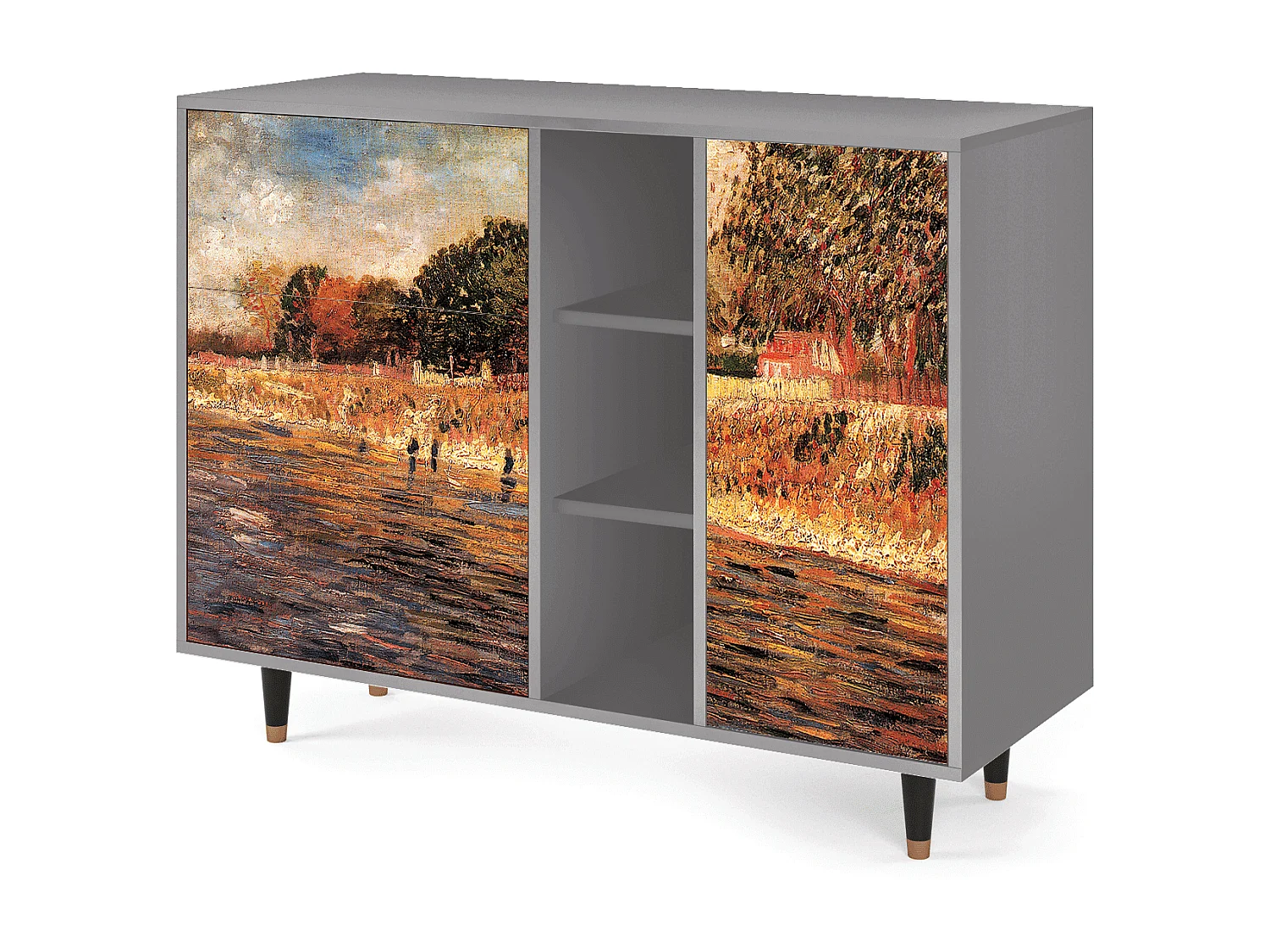 Buffet - 125x98x48 cm - BS2 - The Banks, Gris