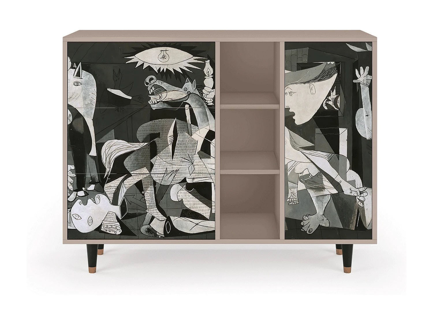 Buffet - 125x98x48 cm - BS2 - Guernica by Picasso, Latte