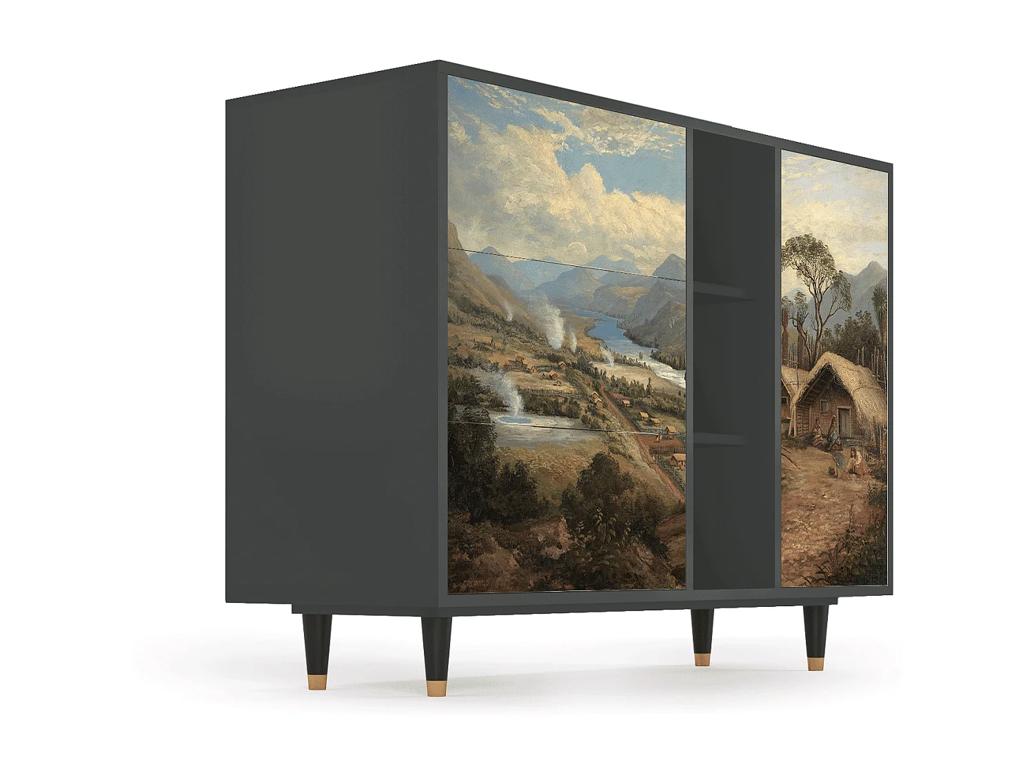 Buffet - 125x98x48 cm - BS2 - View Across the Plains , Anthracite