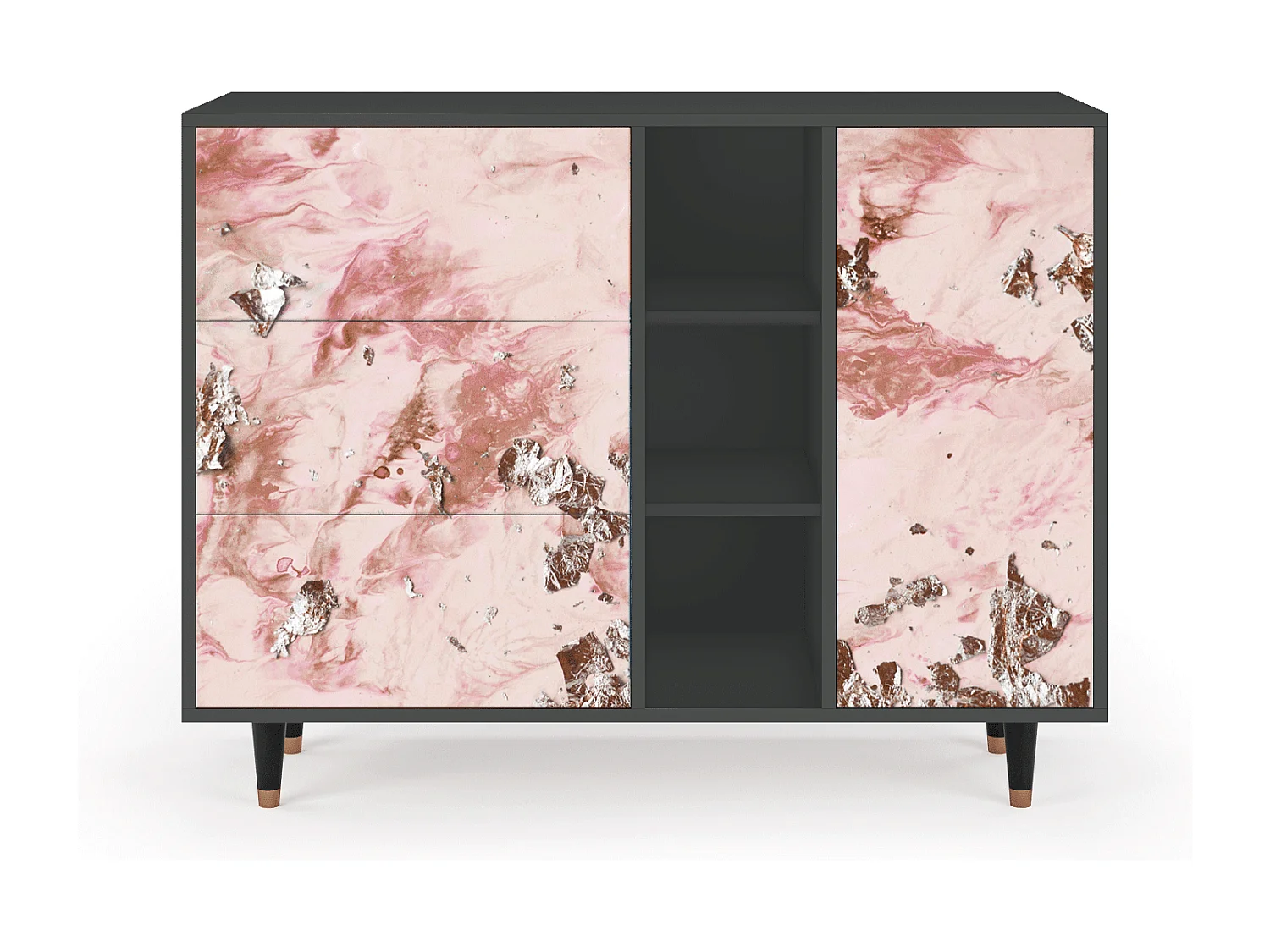 Buffet - 125x98x48 cm - BS2 - Cotton Candy, Anthracite