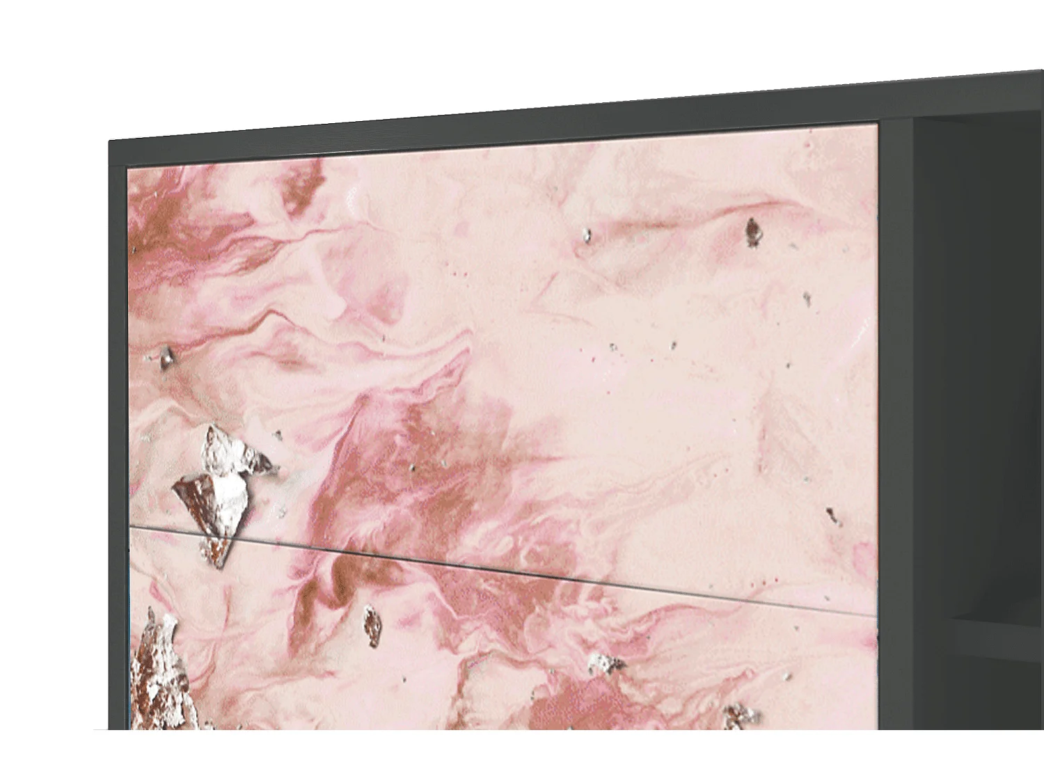 Buffet - 125x98x48 cm - BS2 - Cotton Candy, Anthracite