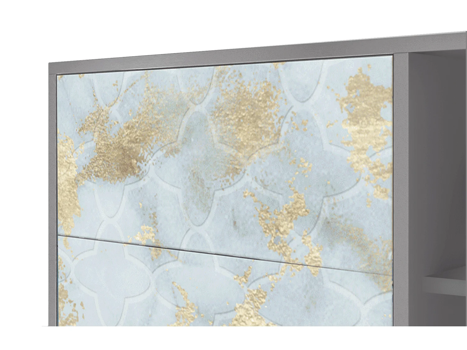 Sideboard - 125x98x48 cm - BS2 - Golden Waves, Grau