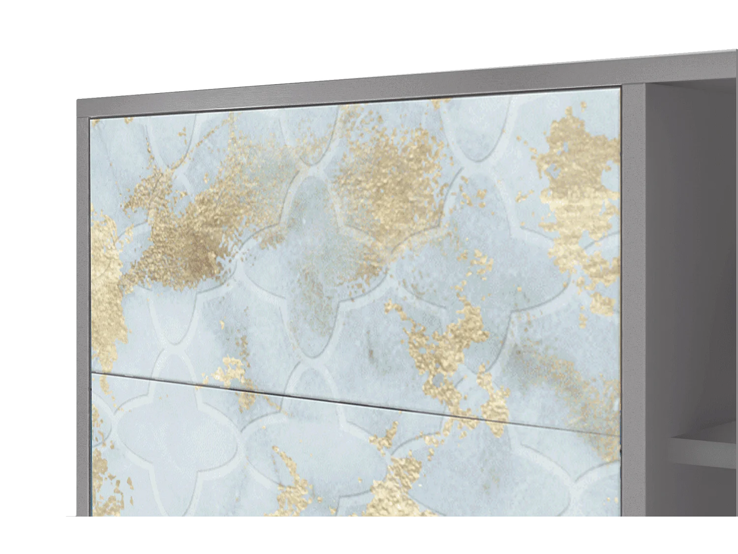 Buffet - 125x98x48 cm - BS2 - Golden Waves, Gris