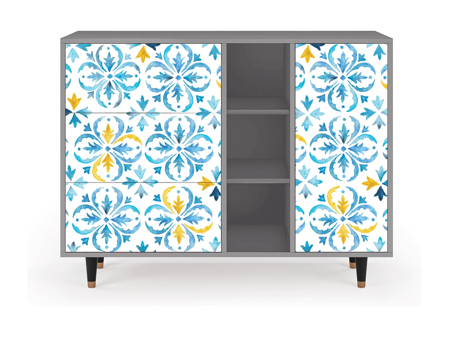 Buffet - 125x98x48 cm - BS2 - Lisbon Flover, Gris