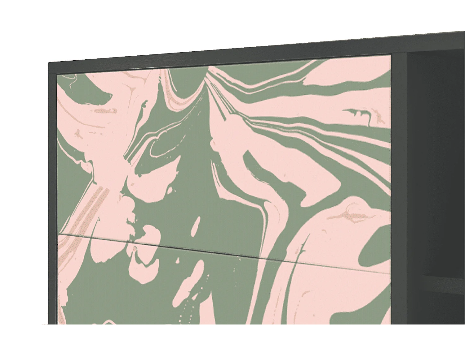 Buffet - 125x98x48 cm - BS2 - Aquarelle, Anthracite