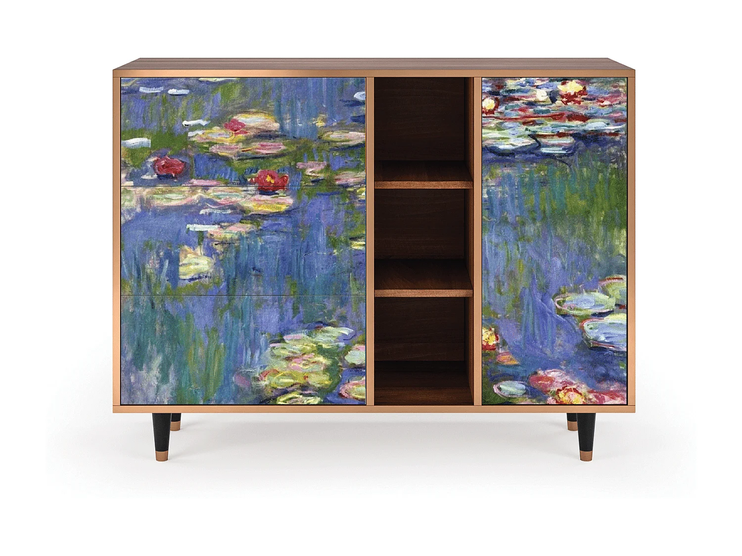 Aparador - 125x98x48 cm - BS2 - The water lily pond  , Nogal