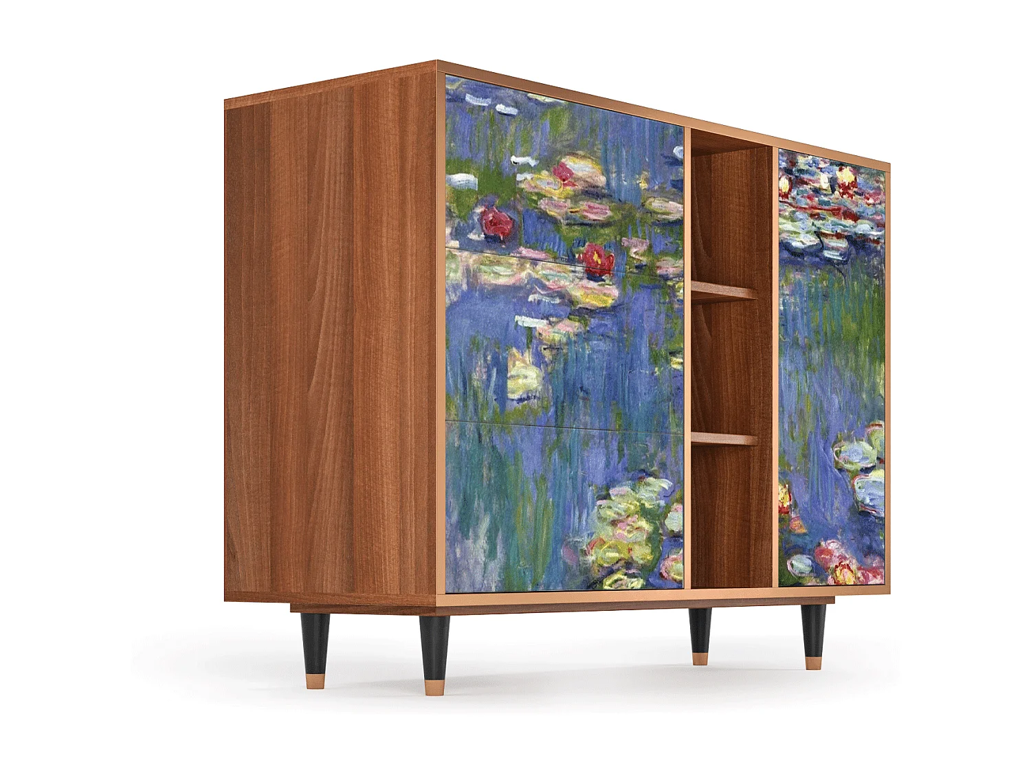 Aparador - 125x98x48 cm - BS2 - The water lily pond  , Nogal