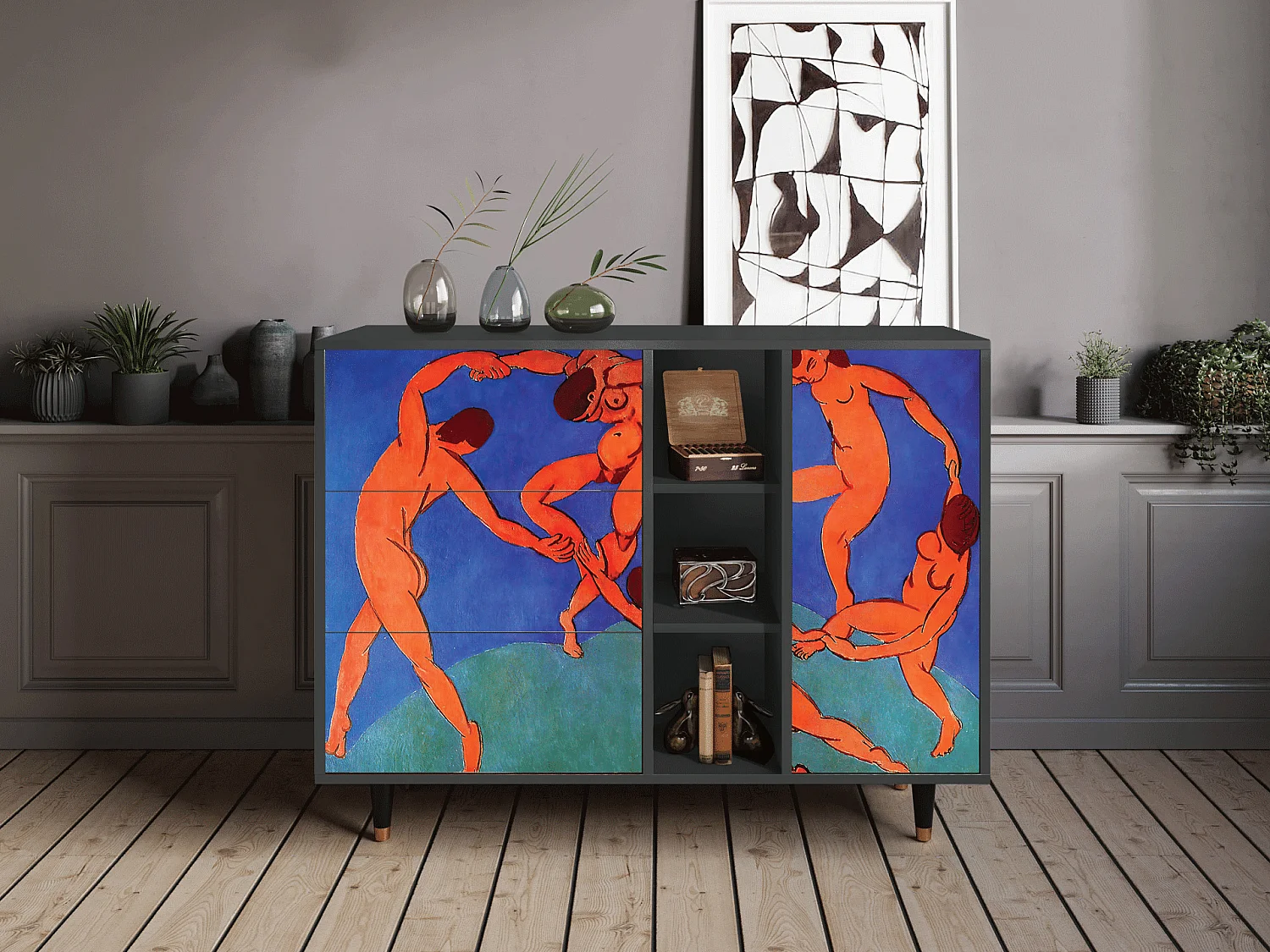 Buffet - 125x98x48 cm - BS2 - The Dance by Matisse , Anthracite