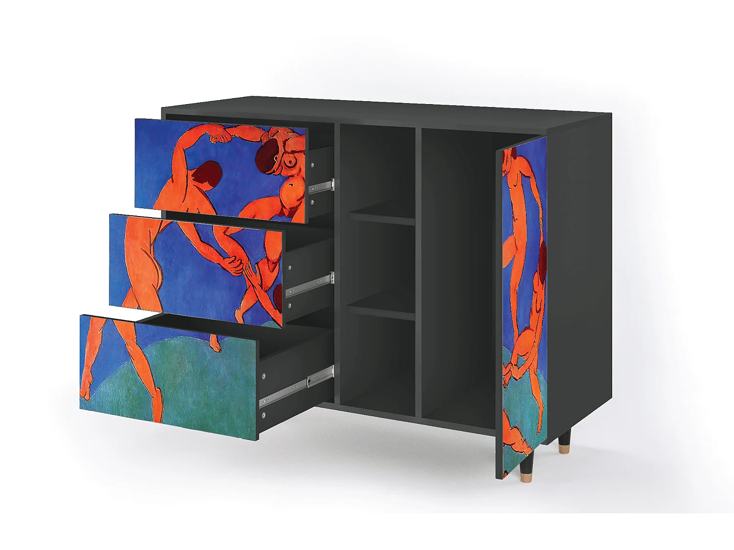 Buffet - 125x98x48 cm - BS2 - The Dance by Matisse , Anthracite